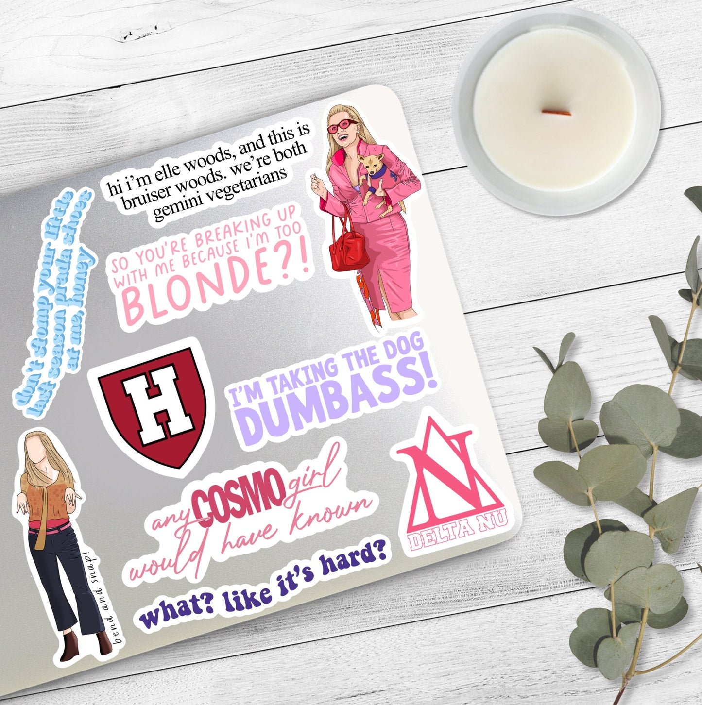 I'm Taking the Dog Dumbass Sticker | Paulette | Legally Blonde Stickers