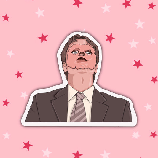 Dwight with the Mannequin Face | First Aid Training | Office Stickers