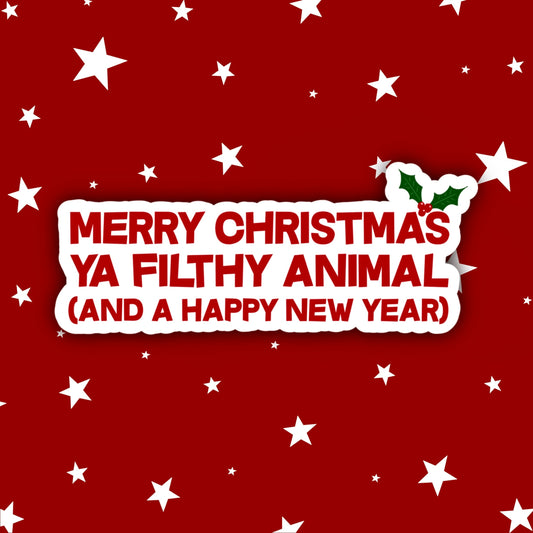 Merry Christmas Ya Filthy Animals | Home Alone Stickers