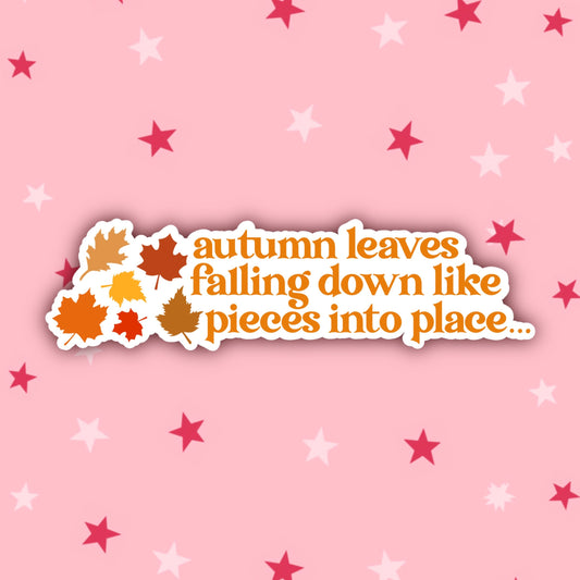 Autumn Leaves Falling Down | All Too Well | Taylor Swift Red (Taylor's Version) Stickers