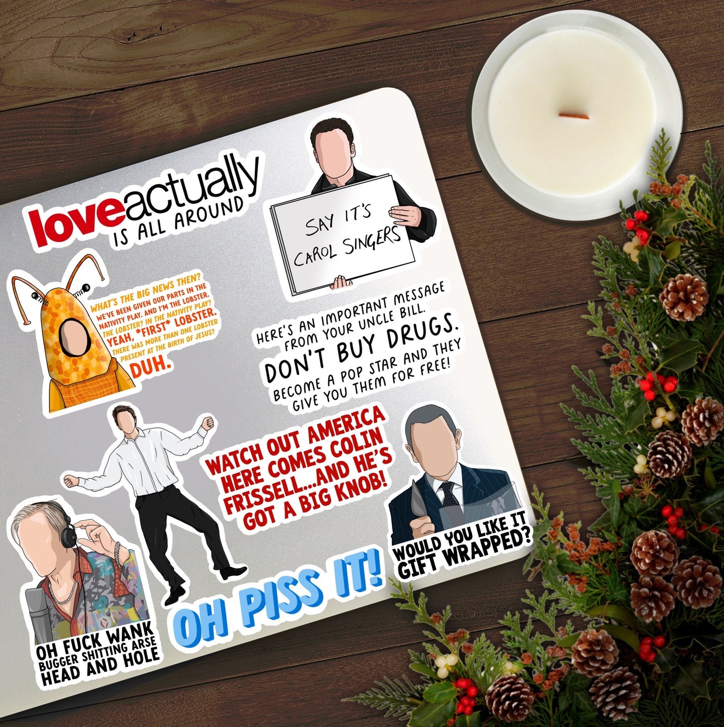 Billy's Swearing Rant | Bill Nighy | Love Actually Stickers