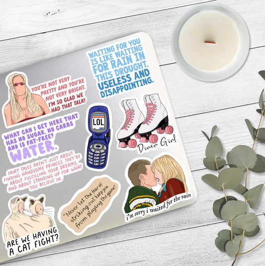 A Cinderella Story Sticker Bundle | 9 Stickers | 00s Chick Flick | Hillary Duff | A Cinderella Story