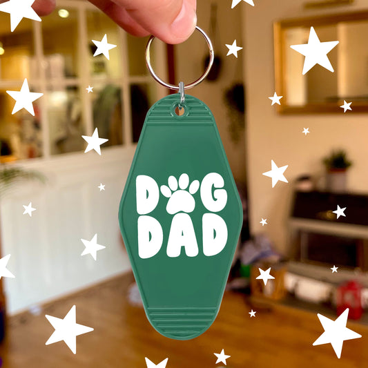 Dog Dad Keychain | Green Motel Style Keychains, Dog Gifts, Dog Owner Gifts, Dog Dad, Christmas Dog Gifts