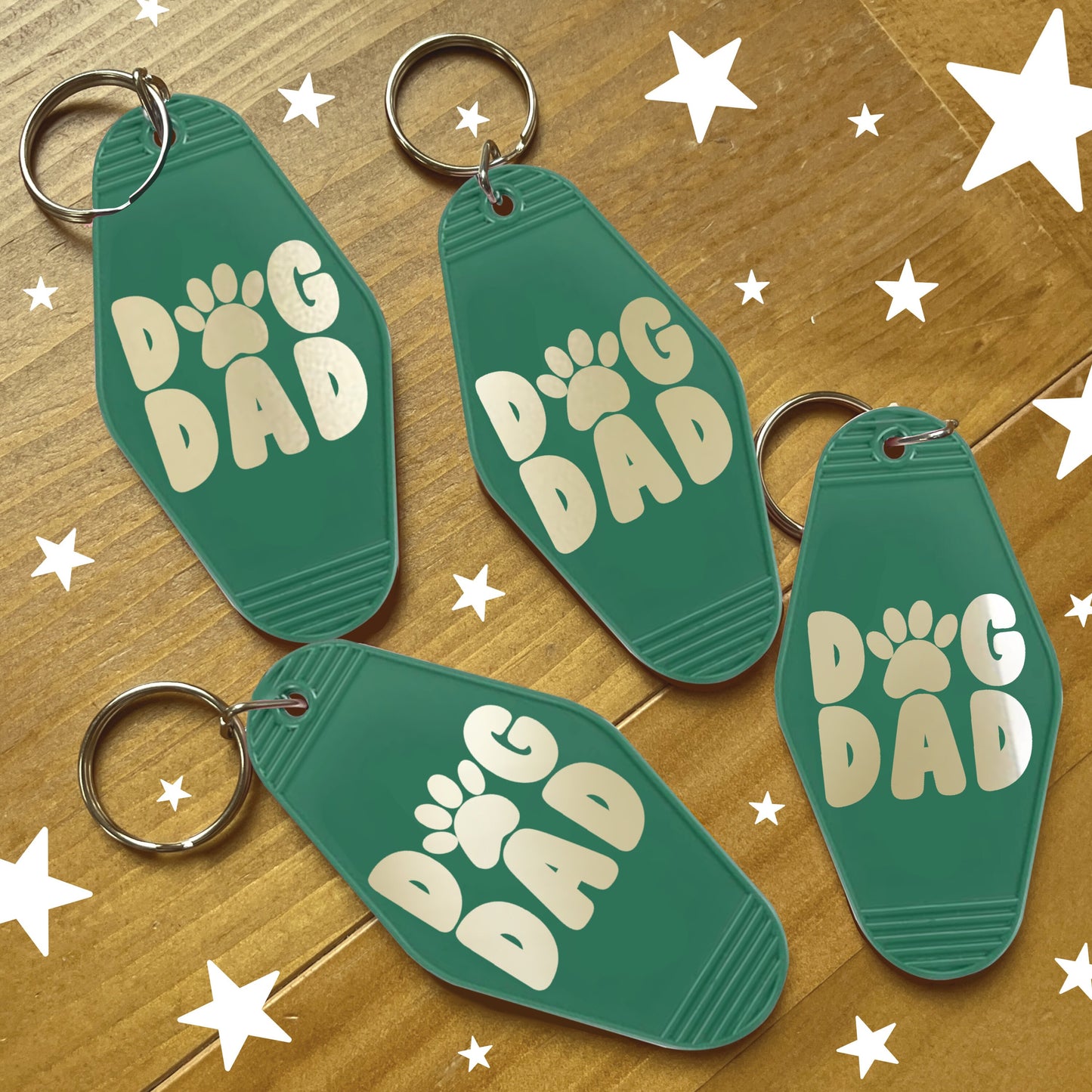 Dog Dad Keychain | Green Motel Style Keychains, Dog Gifts, Dog Owner Gifts, Dog Dad, Christmas Dog Gifts