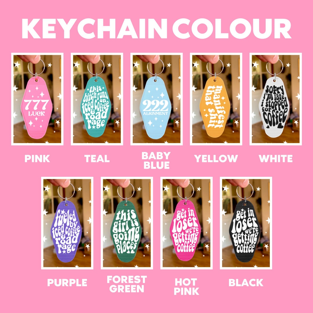Keys to My Forever Home Keychain | Pink Motel Style Keychains, New Home Gift, First Home Gift, Housewarming Gift, New House Gift